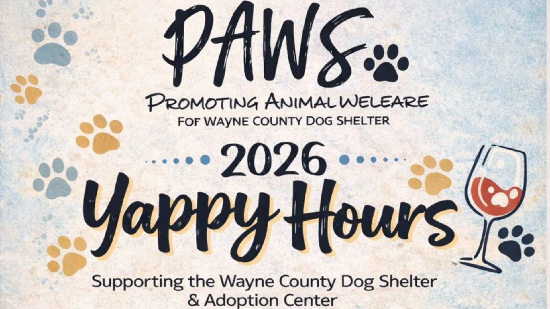 PAWS 2026 Yappy Hour flyer